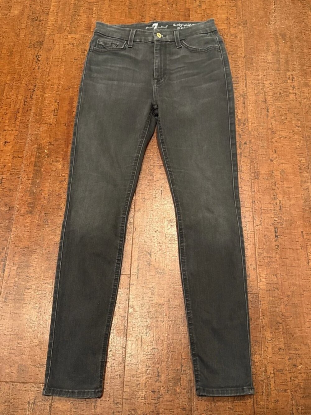 7 For All Mankind 27 High Waist Ankle Skinny Jeans Denim